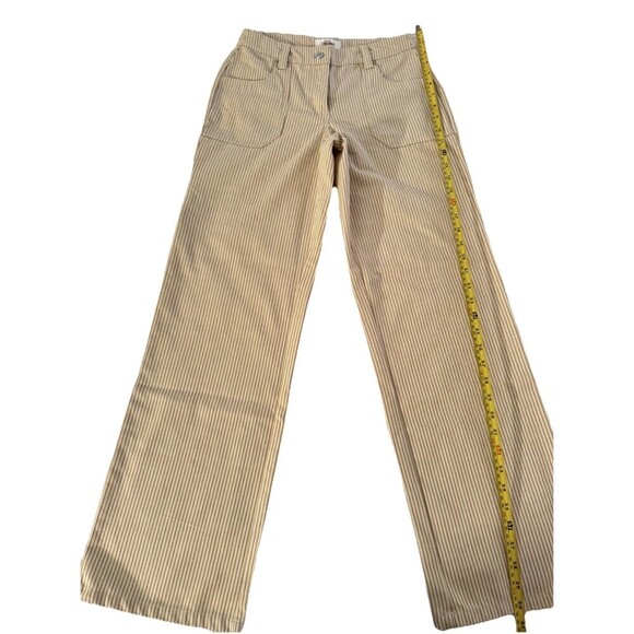 Cali 1850 Wide Leg Striped Pants Beige Juniors Sz 1 NWT - Picture 3 of 5
